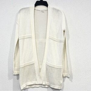 Maurices Womens White Knit Open Sweater Cardigan Size XS Oversized